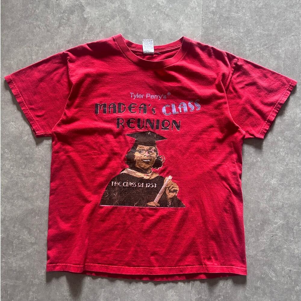 2003 Vintage Madea Class Reunion Tyler Perry Red T Shirt Size XL